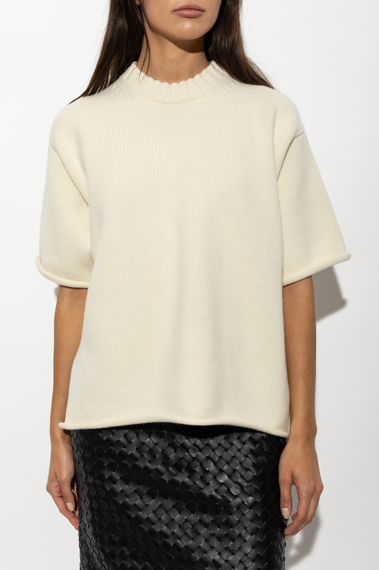 Bottega Veneta Wool Short-Sleeve Turtleneck Sweater | Women's | Vitkac